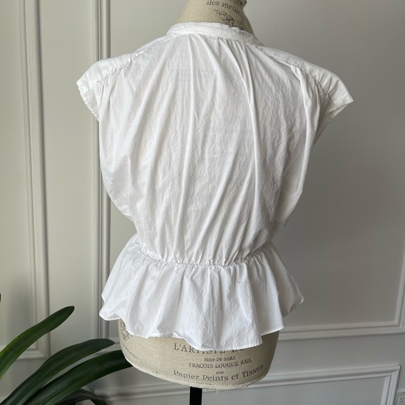 Zara White Ruffled Sleeveless Top - Picture 3 of 8